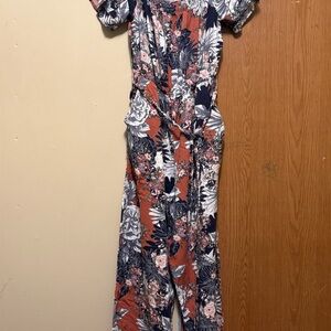 Eyeshadow Floral Women's Jumpsuit - Multicolor